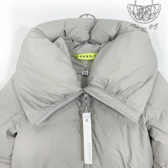Cole Haan / Down Winter Puffer Coat / Color Grey Tan / Size XS - Picture 5 of 7